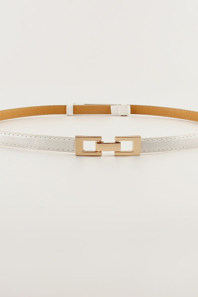 Double Buckle Skinny Belt