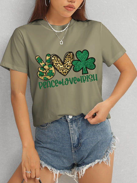 PEACE LOVE IRISH Graphic Tee