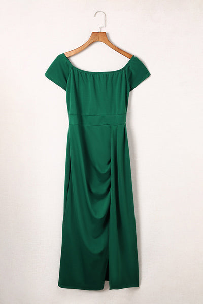 Emerald Short Sleeve Wrap Dress