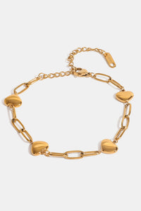 18K Gold-Plated Heart Bracelet