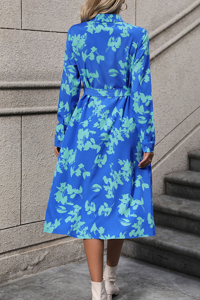 Sky Blue Button Up Midi Dress