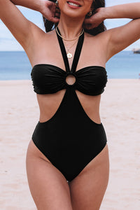 Cutout Halter Neck Monokini