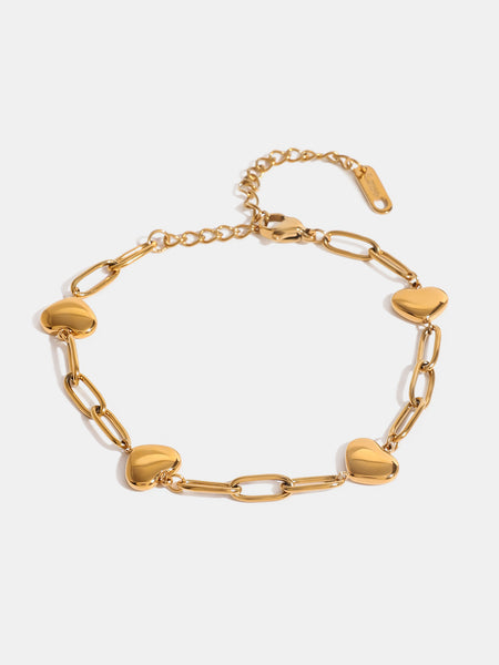 18K Gold-Plated Heart Bracelet