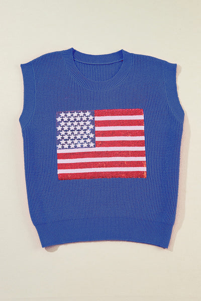 USA Collection Flag Sweater Vest