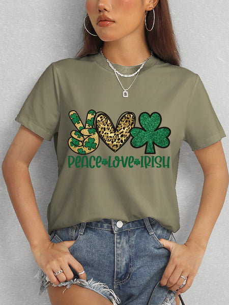 PEACE LOVE IRISH Graphic Tee