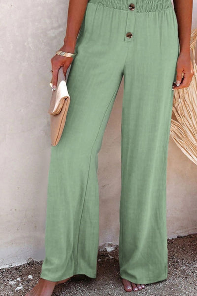 Button High Waist Pants