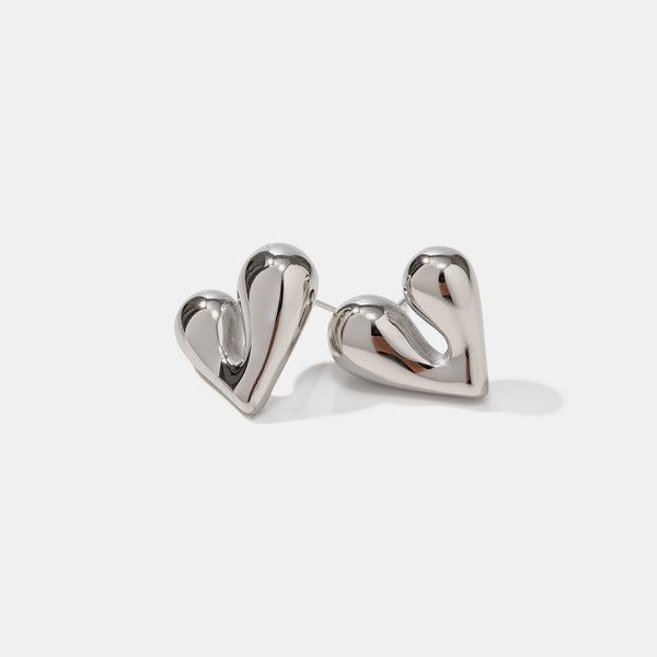 Deep Hearts Stud Earrings