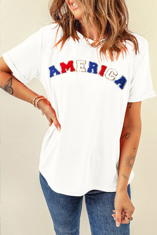 AMERICA Block Letter Short Sleeve T-Shirt