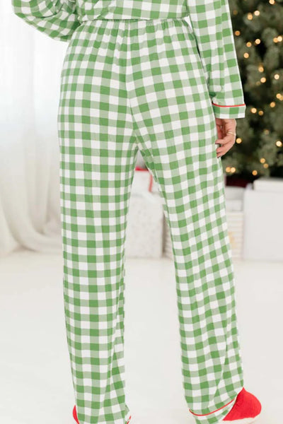 Plaid Drawstring Lounge Set