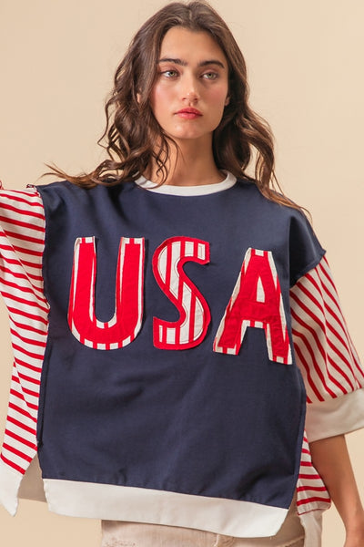 USA Patchwork Short Sleeve T-Shirt