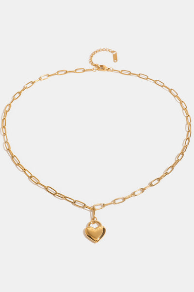 18K Gold-Plated Heart Pendant Necklace