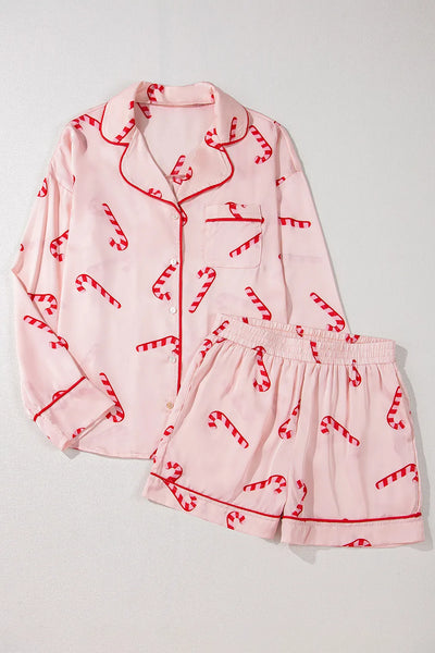 Candy Cane Long Sleeve Pajama Set