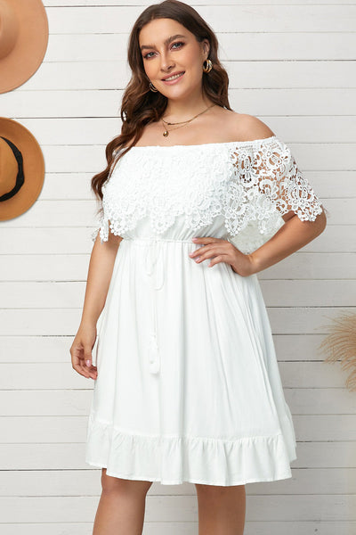 Lace Off-Shoulder Dress+