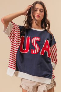 USA Patchwork Short Sleeve T-Shirt