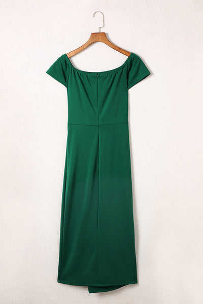 Emerald Short Sleeve Wrap Dress