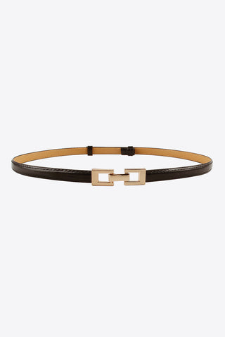 Double Buckle Skinny Belt