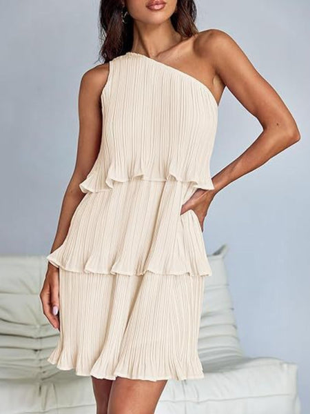 Layered Single Shoulder Dress