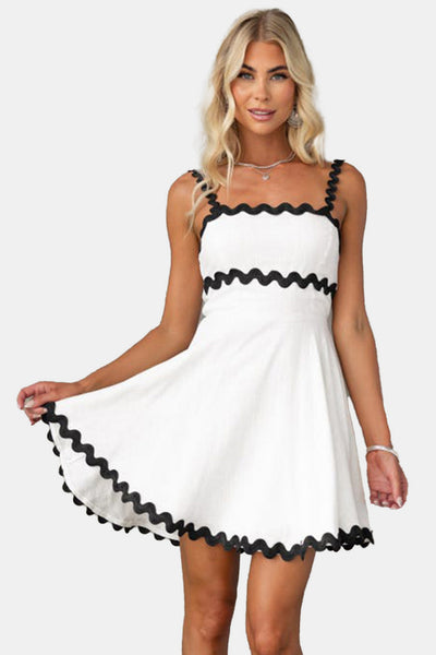 Ric Rac Trim Fit and Flare Dress