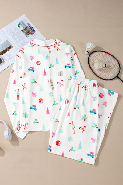 Christmas Spirit Printed Pajama Set