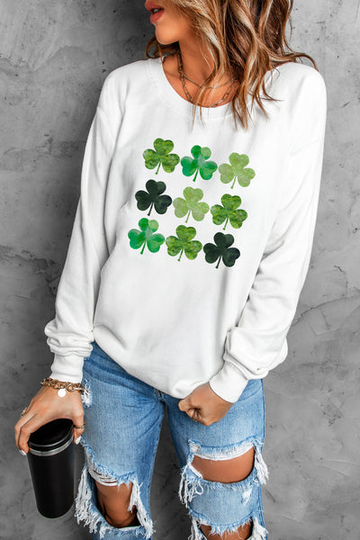 All the Clovers Dropped Shoulder Sweatshirt