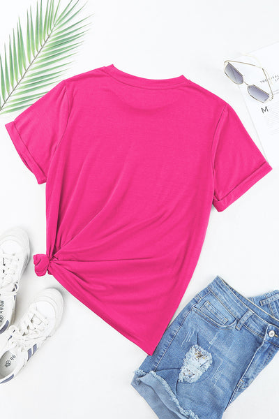 Hot Pink NASHVILLE Rhinestone T-Shirt