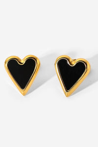 Dark Heart Stud Earrings