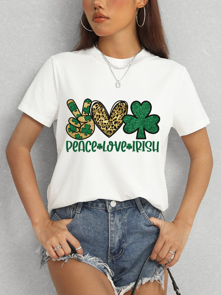 PEACE LOVE IRISH Graphic Tee