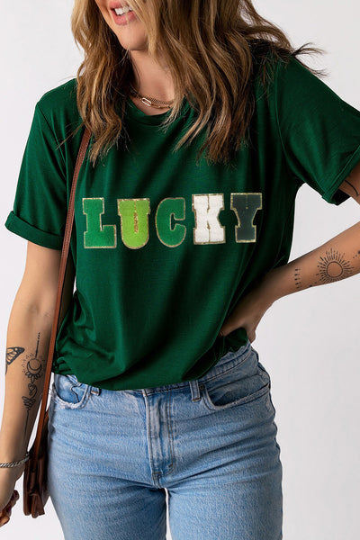 LUCKY Patchwork T-Shirt