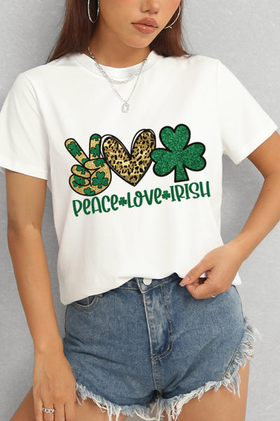 PEACE LOVE IRISH Graphic Tee