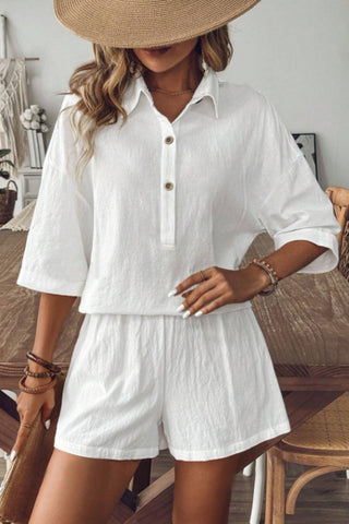 Half Sleeve Top and Shorts Set