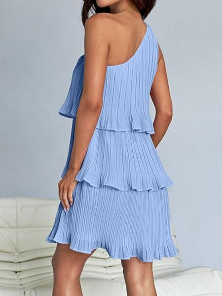 Layered Single Shoulder Dress