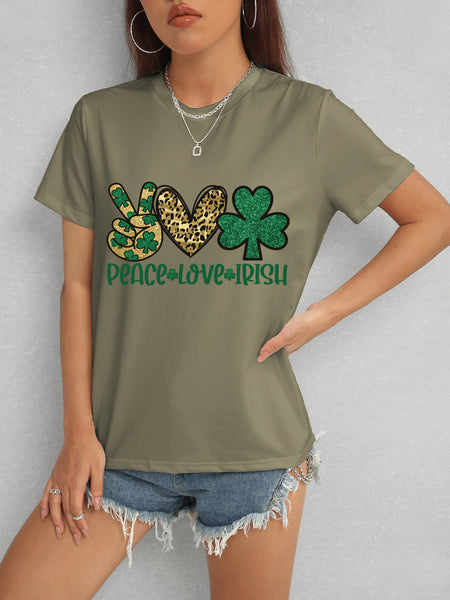 PEACE LOVE IRISH Graphic Tee