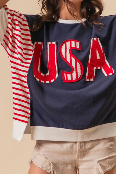 USA Patchwork Short Sleeve T-Shirt