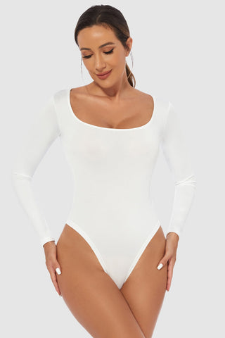 Scoop Neck Long Sleeve Bodysuit