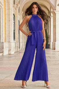 Pleated Wide Leg Jumpsuit