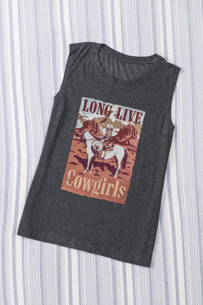 Long Live Cowgirls Round Neck Tank