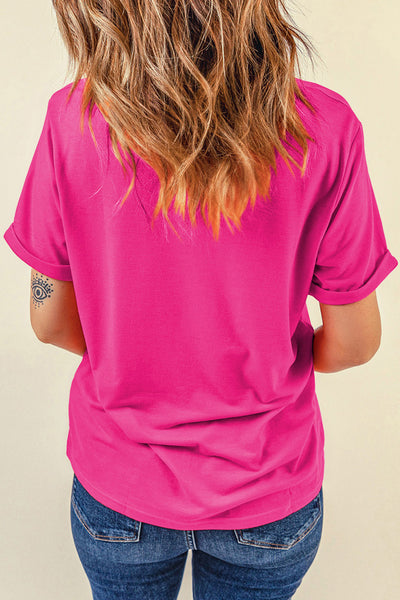 Hot Pink NASHVILLE Rhinestone T-Shirt