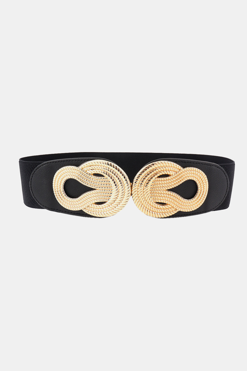 Black and Gold Wide Waist Belt