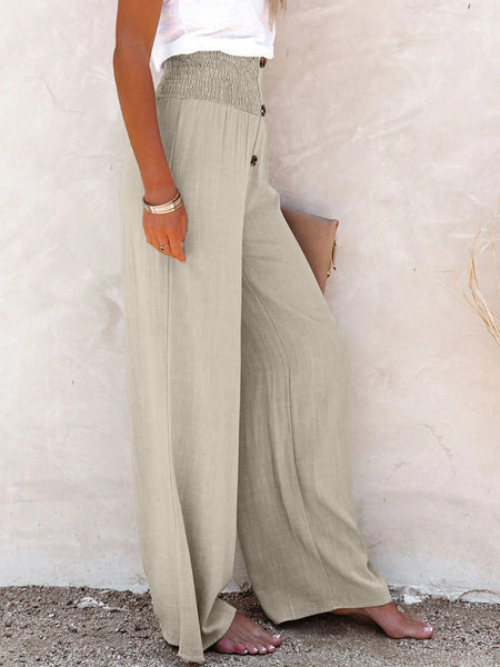 Button High Waist Pants