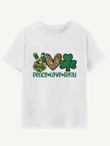 PEACE LOVE IRISH Graphic Tee