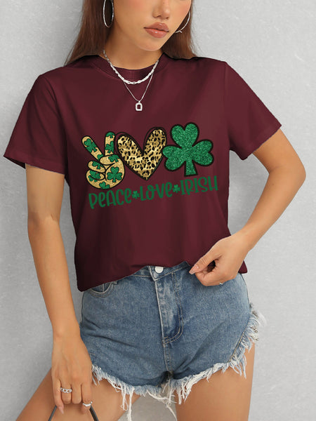 PEACE LOVE IRISH Graphic Tee