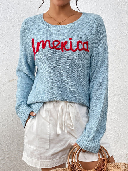 America Long Sleeve Sweater