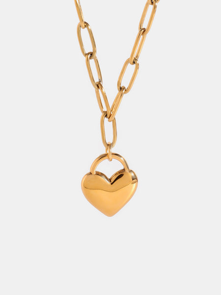 18K Gold-Plated Heart Pendant Necklace