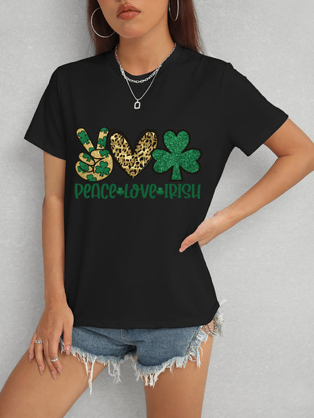 PEACE LOVE IRISH Graphic Tee