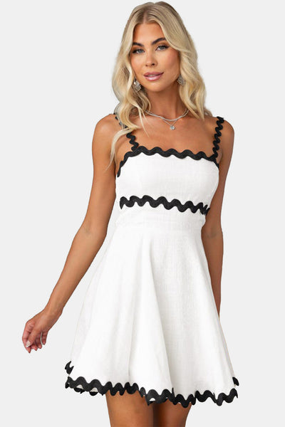 Ric Rac Trim Fit and Flare Dress