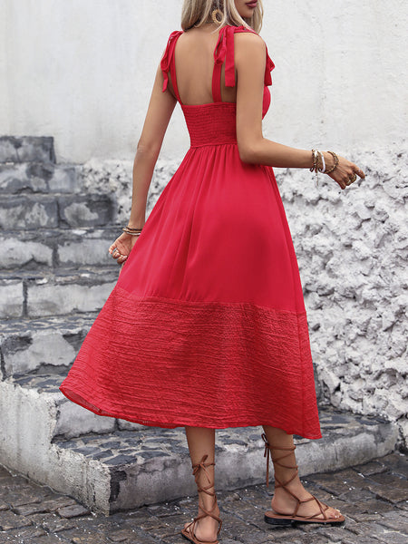 Scarlett Smocked Sleeveless Midi Dress