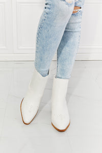 White Stacked Heel Chelsea Boot