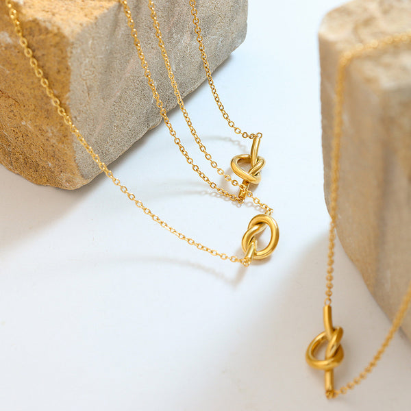 Gold Tying The Knot Necklace