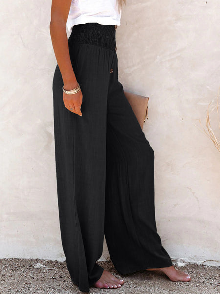 Button High Waist Pants