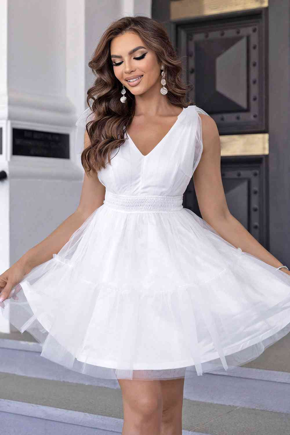 White Tulle Skater Dress